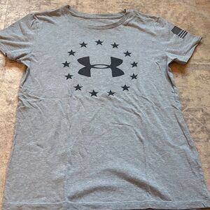 Under Armour Women's Heather Gray Star Graphic Tee